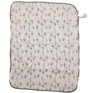 Burt's Bees Organic Cotton Baby Blanket Quilt Floral Striped Lovey Crib Bedding